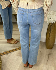 Alora Mid Wash Straight leg Jeans