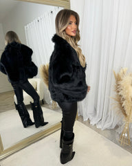 Ferne Faux Fur Coat - Black