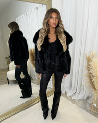 Ferne Faux Fur Coat - Black